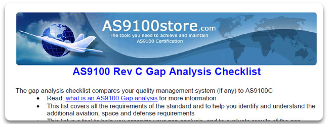 AS9100 Gap Analysis Checklist 3