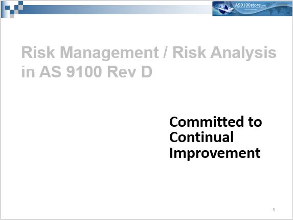 AS9100 Rev D Risk Management - AS9100 Store